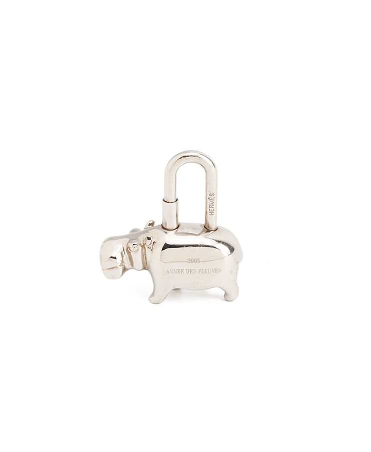Hermes Cadena Padlock Hippopotamus