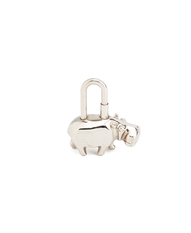 Hermes Cadena Padlock Hippopotamus