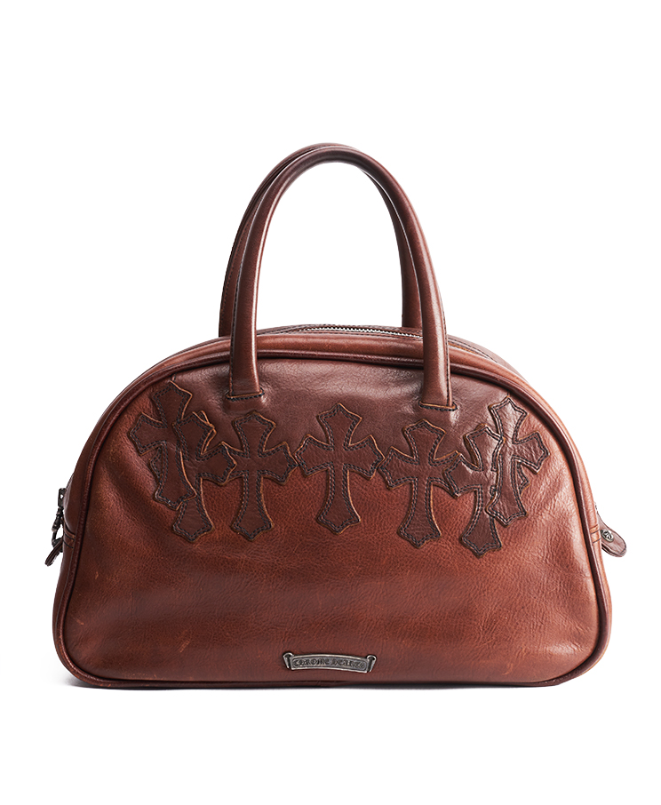 Chrome Hearts Cemetery Cross Patch Bowling Bag