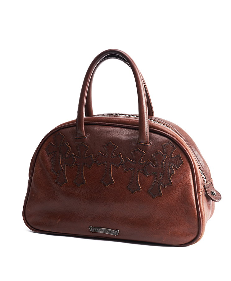 Chrome Hearts Cemetery Cross Patch Bowling Bag