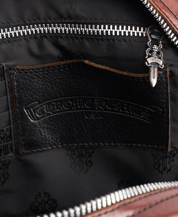 Chrome Hearts Cemetery Cross Patch Bowling Bag