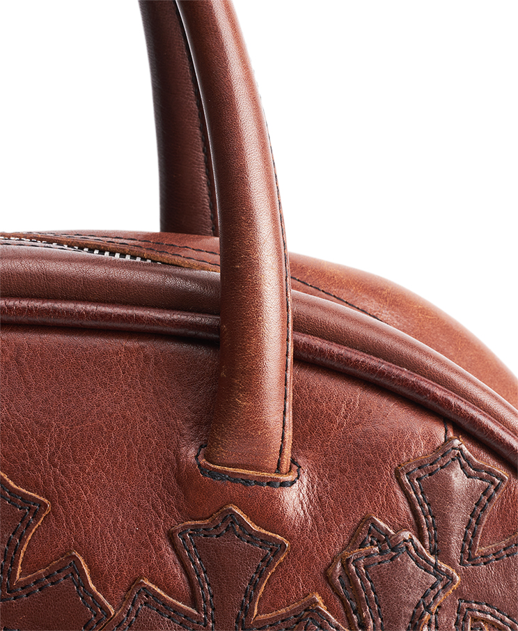 Chrome Hearts Cemetery Cross Patch Bowling Bag