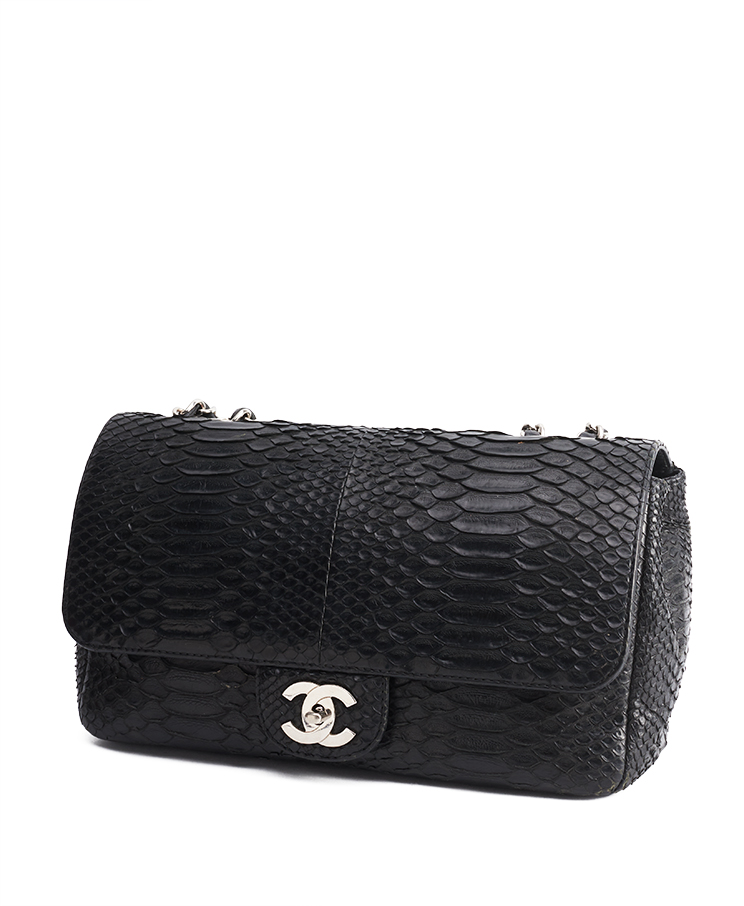 Chanel Classic Single Flap Jumbo Python