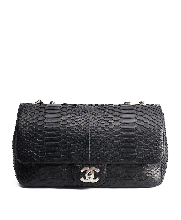 Chanel Classic Single Flap Jumbo Python