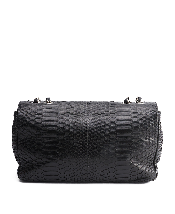 Chanel Classic Single Flap Jumbo Python
