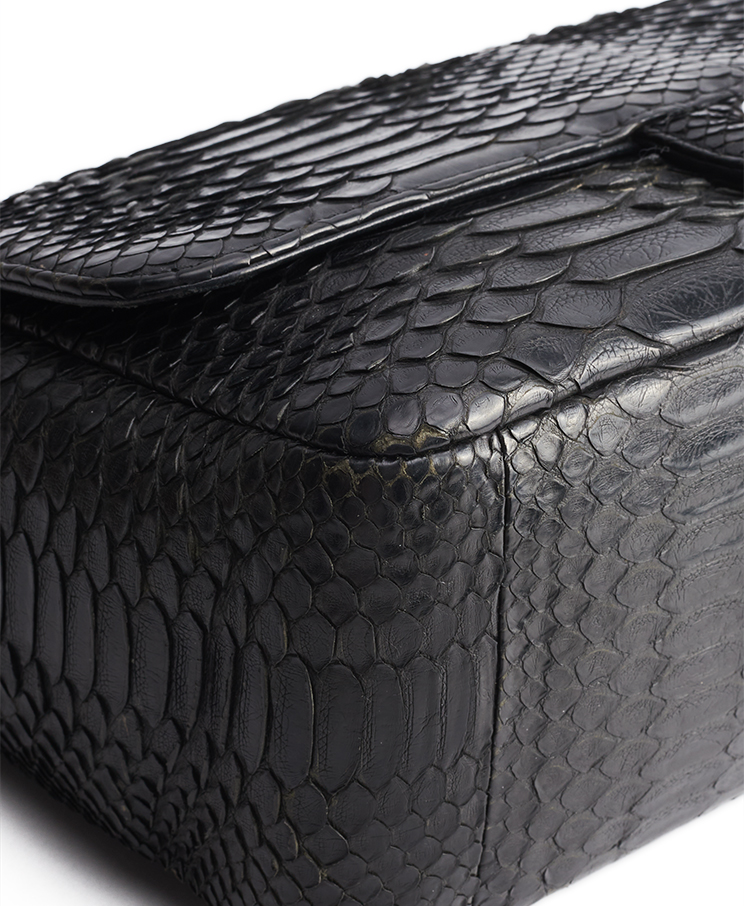 Chanel Classic Single Flap Jumbo Python