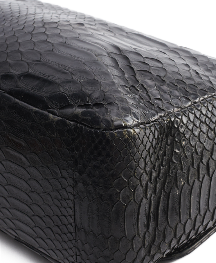 Chanel Classic Single Flap Jumbo Python