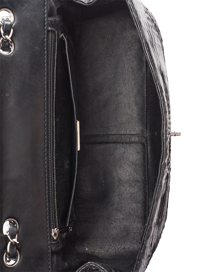 Chanel Classic Single Flap Jumbo Python
