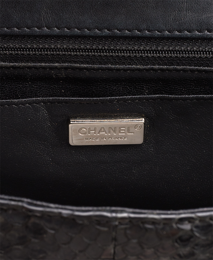 Chanel Classic Single Flap Jumbo Python
