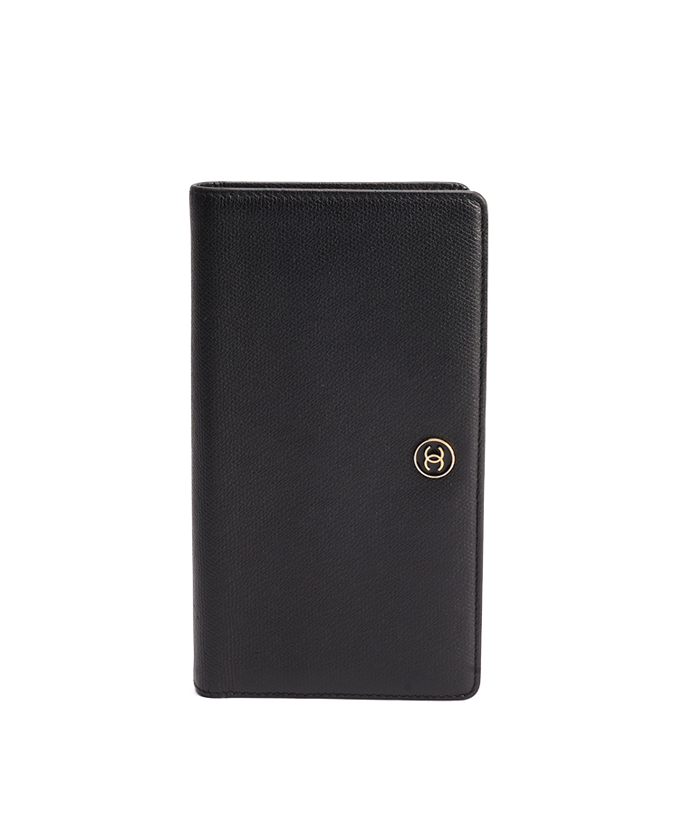 Chanel CC Button Bifold Long Wallet